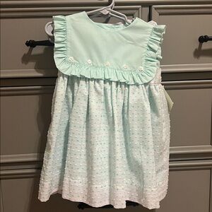Mint Green Ruffled Kids Dress